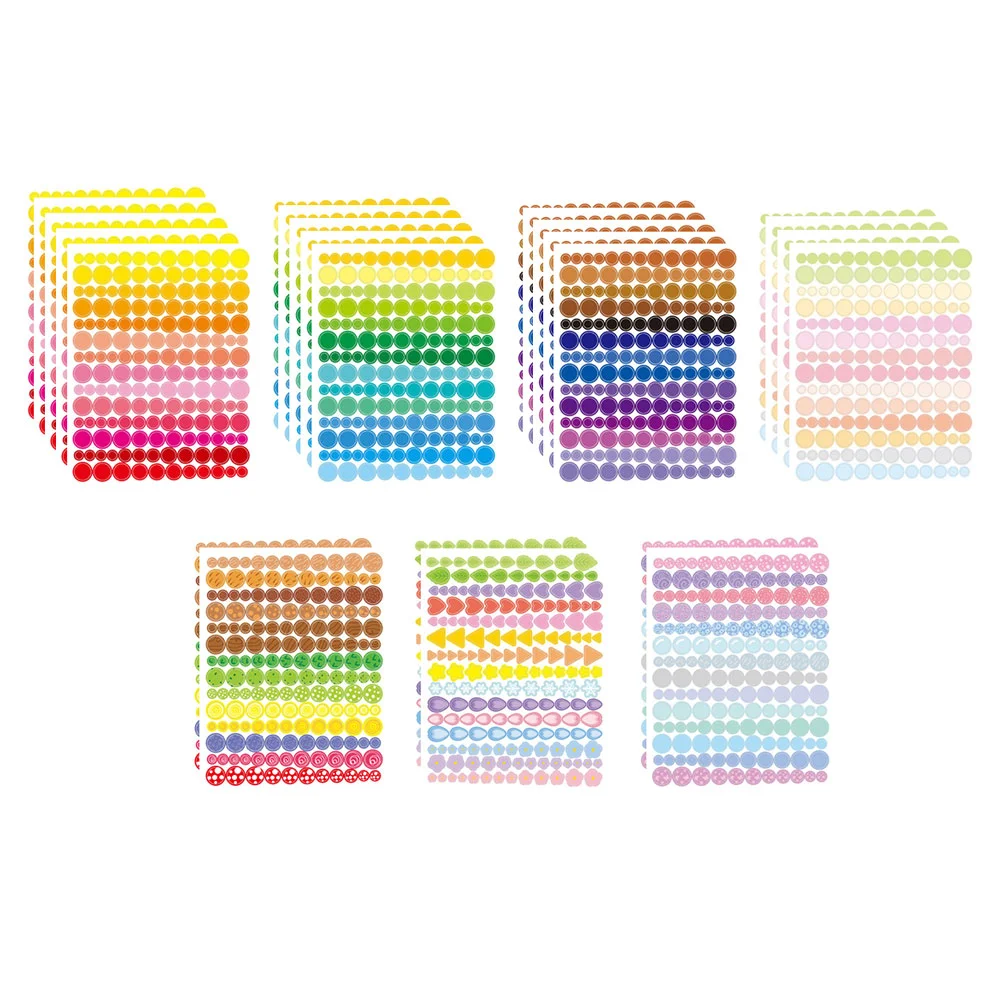 

Color Dot Stickers Round Labels for School Classification Colorful Colored Dots