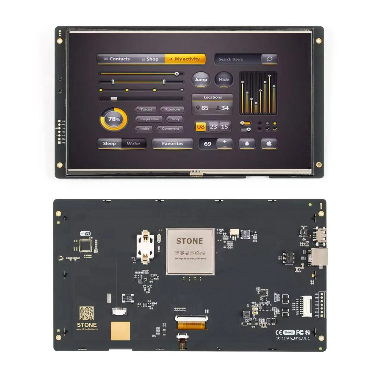 

Серия SCBRHMI I: резистивный сенсорный ЖК-модуль Smart HMI TFT для промышленного контроля, 10,1 дюйма