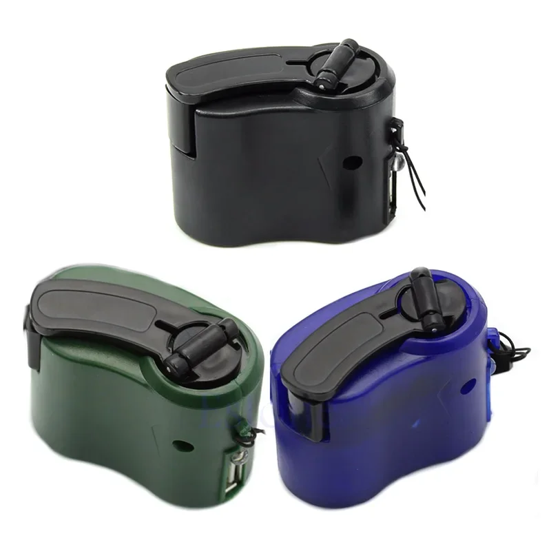 2022 New Mini Charger Manual Generator Portable Hand Crank Wind Up USB Cell Phone Emergency Charger For Outdoor Hand-Winding