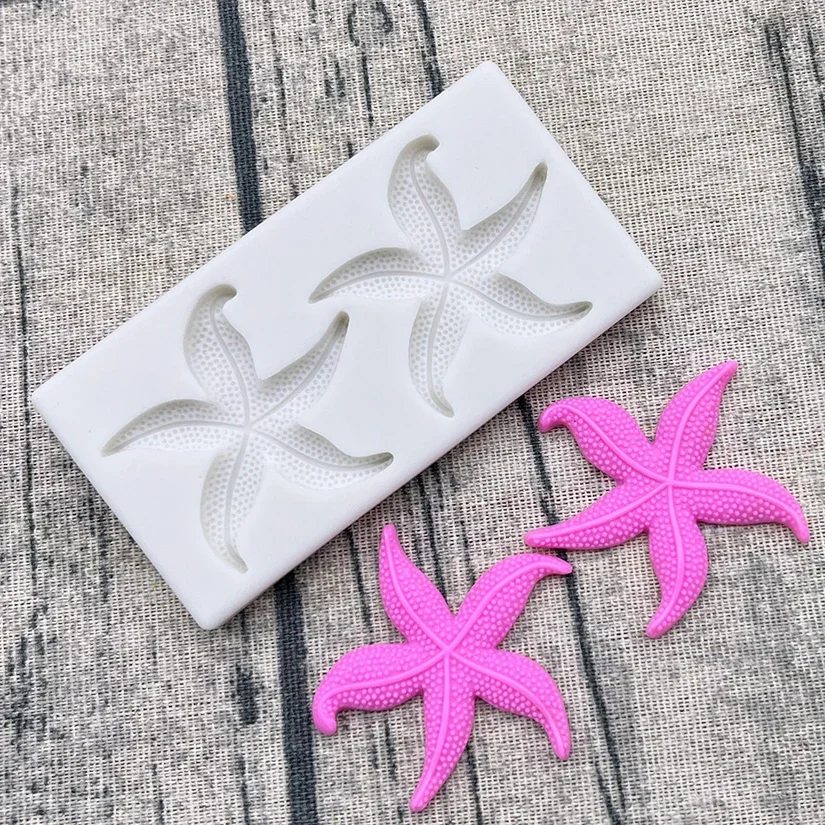 Starfish Silicone Mold Sugarcraft Chocolate Cupcake Baking Mold Fondant Cake Decorating Tools Aromatherapy Candle Plaster Mold