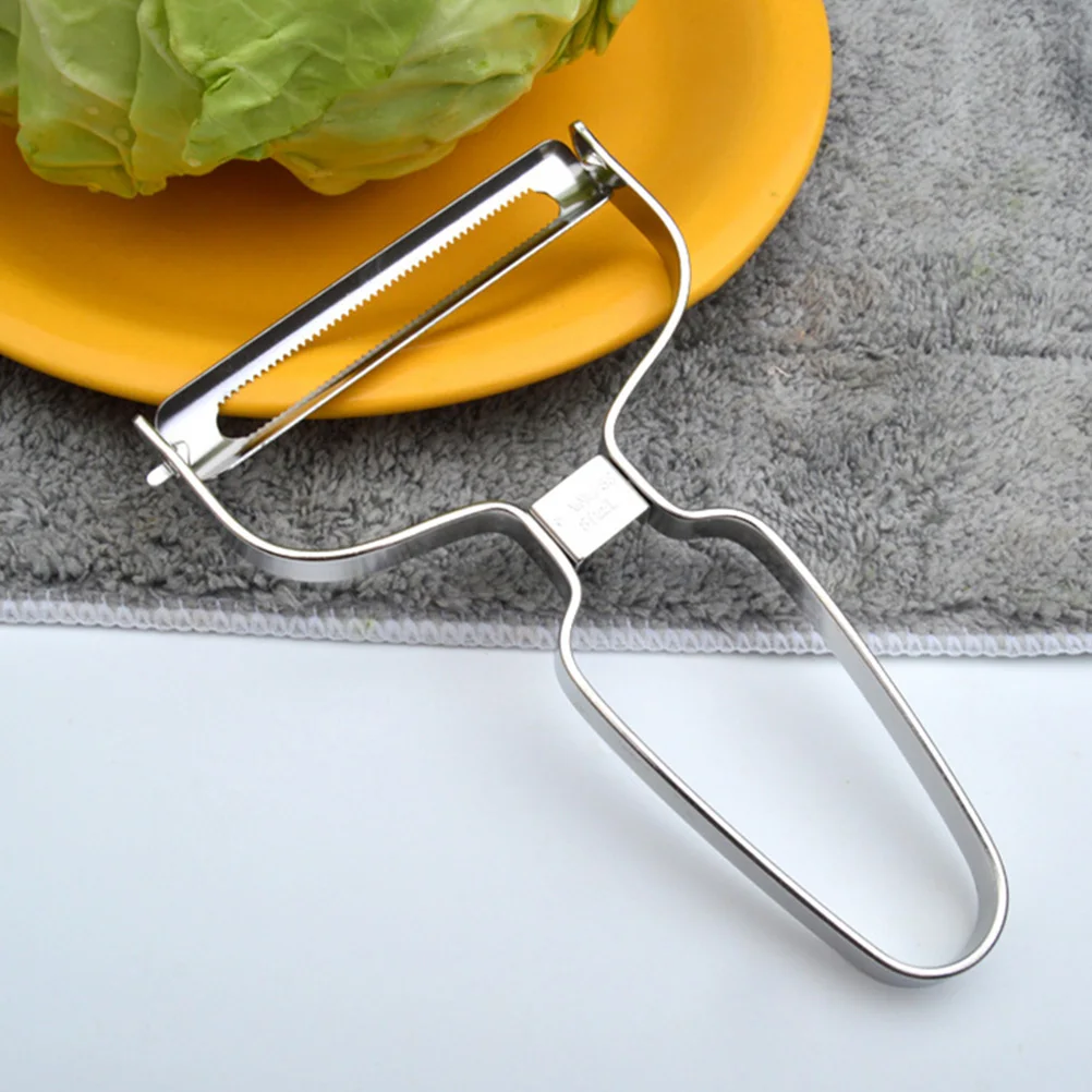 

2Pcs Vegetable Peeler Kitchen Tool Anti Rust Potato Rotating Blade Design Comfortable Grip Stainless Steel Fruit Cucumber
