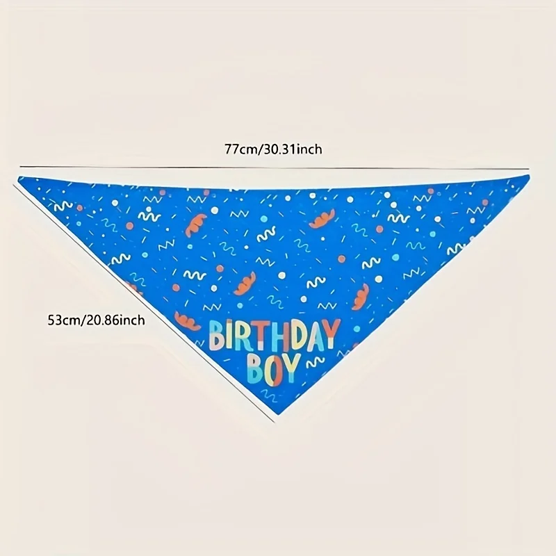 1pc-Pet Birthday Triangle Towel,, \