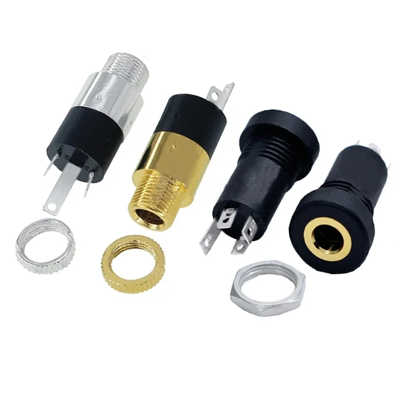 10pcs PJ-392 3.5MM Earphone socket Gold plating and nickel plating Audio and video socket Stereo 392A 3pin 4pin