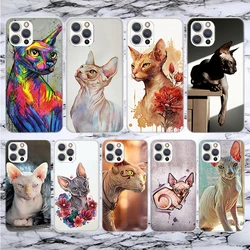 Lavaza Sphynx Sphinx Cat Soft Phone Case For iPhone 16 15 14 13 12 11 Pro Max X XR XS 7 Plus 8 + SE 2020 Pattern Customized Cove