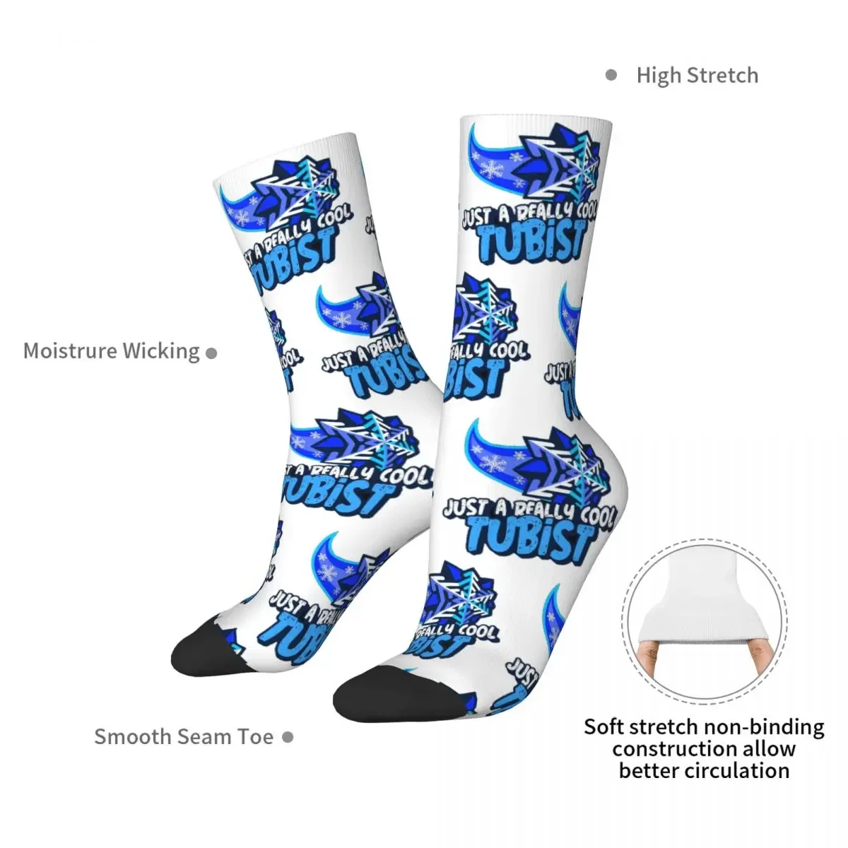 Just A Really Cool Tubist Chaussettes Harajuku, Bas Absorbant la Sueur, Chaussettes sulfToutes Saisons, Accessoires pour Cadeau d'Anniversaire Unisexe