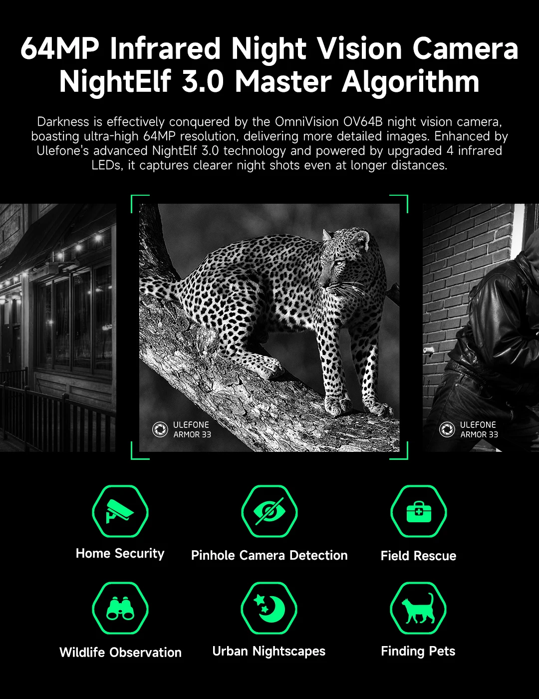 Ulefone Armor 33 4G Rugged Phone 25500 mAh 512GB ROM Up to 24GB RAM 120Hz 6.95" NFC Android 15 66W Smartphone Global Version