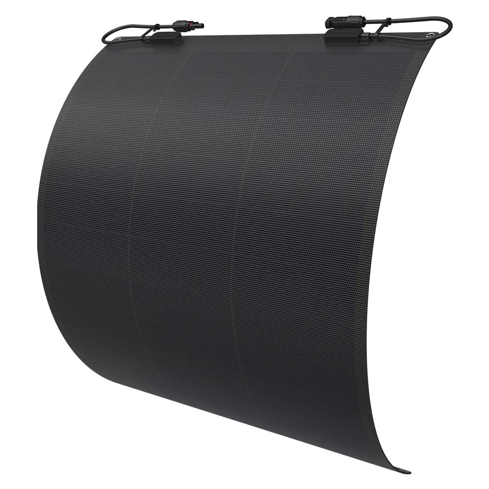 100W Stock Anti-Crack IP67 Waterproof Full Black HPBC ETFE Flexible Solar Panel Outdoor Balcony Boat RV Solar Panel