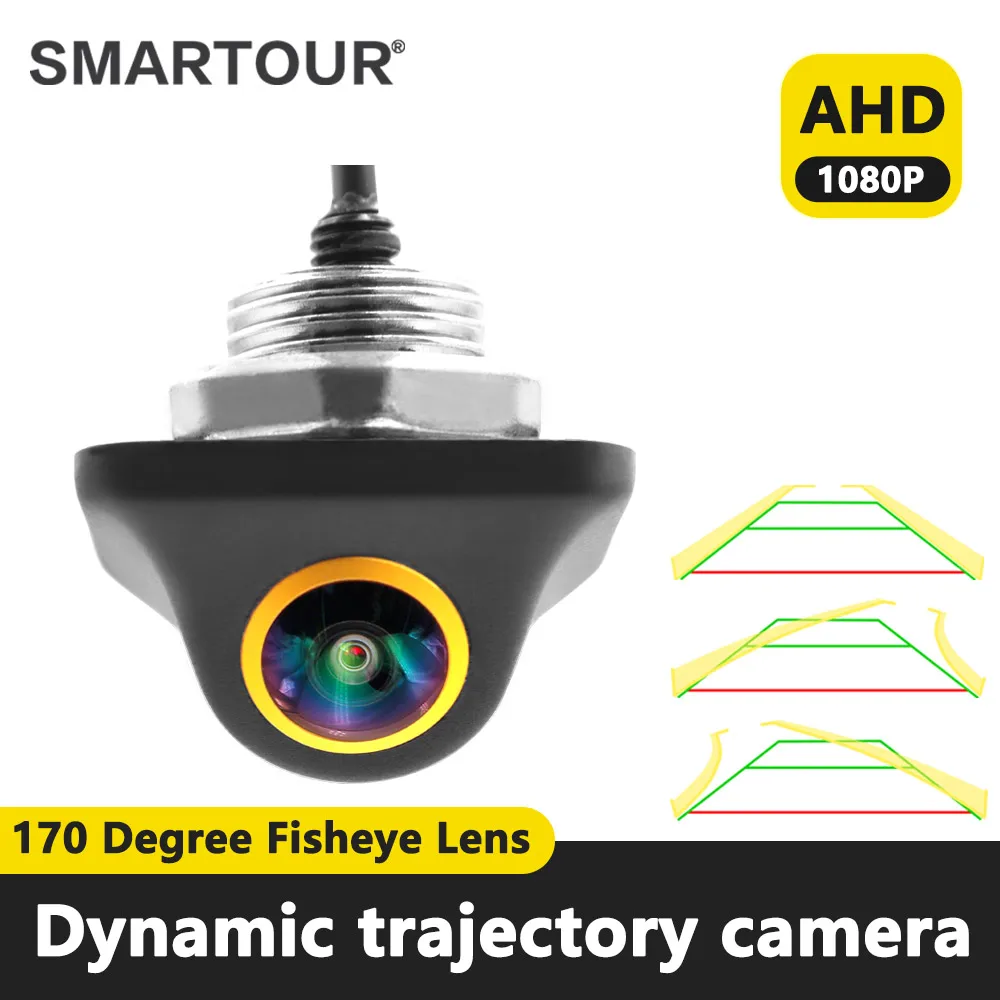 AHD 1080P Intelligent Universal Vehicle Track Backup Camera Car Rear View Reverse Trajectory Camera with Dynamic Guide Line