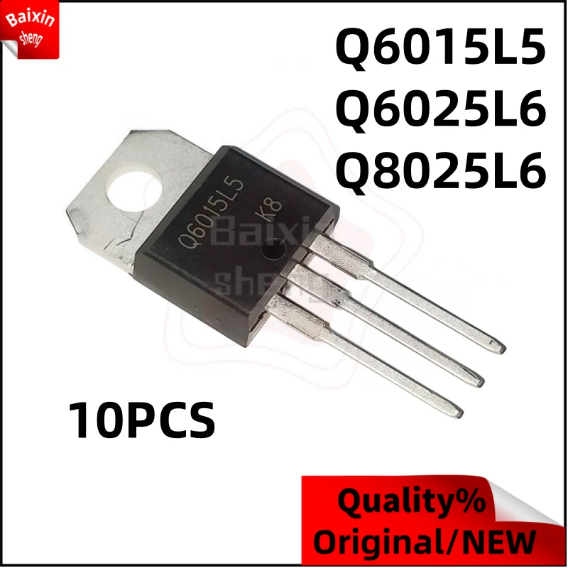 10PCS Q6015L5 Q6025L6 Q8025L6 TO-220 6015L5 6025L6 8025L6 แบบสองทิศทาง Thyristor
