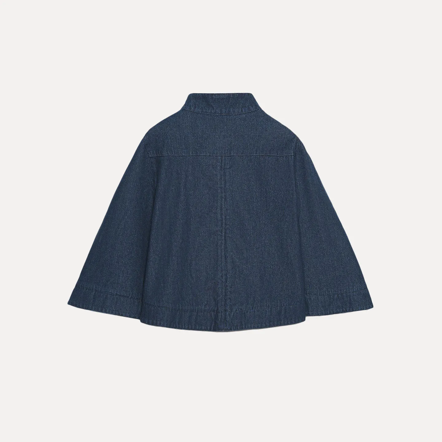 Women's Faionable Denim Knot Detail Cowl Ne ort Jaet Autumn 2025 Z Stand Fit Ladies' Outerwear