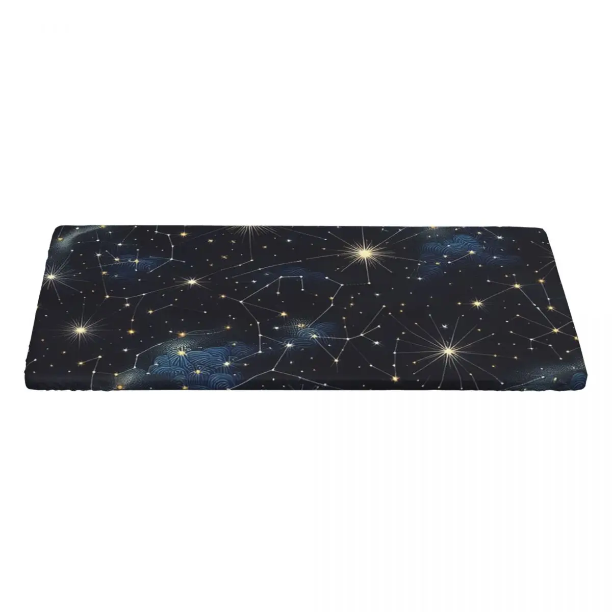 Night Sky Golden Celestial Stars Zodiac Constellations Customized Rectangular Tablecloth Waterproof Table Cover for Table Cloth