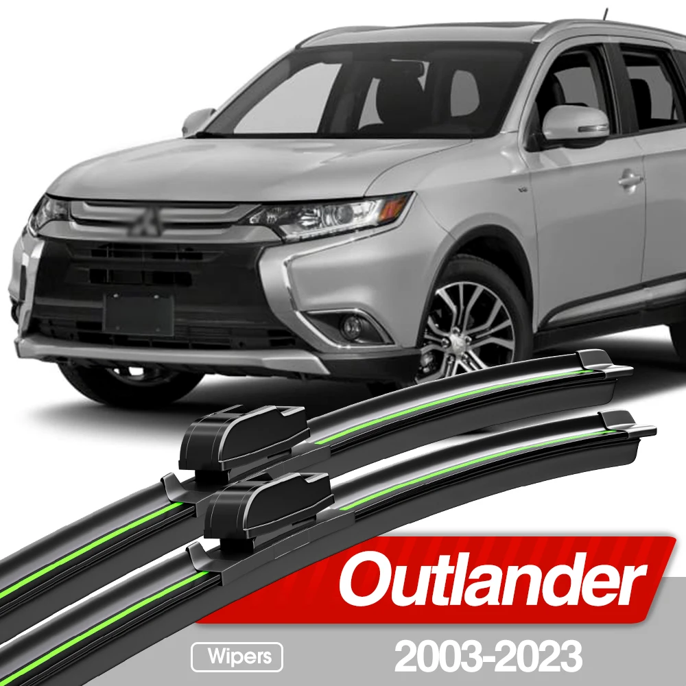 For Mitsubishi Outlander 1 2 3 2003-2023 Front Windshield Wiper Blades 2pcs Windscreen Window Accessories 2004 2006 2012 2018