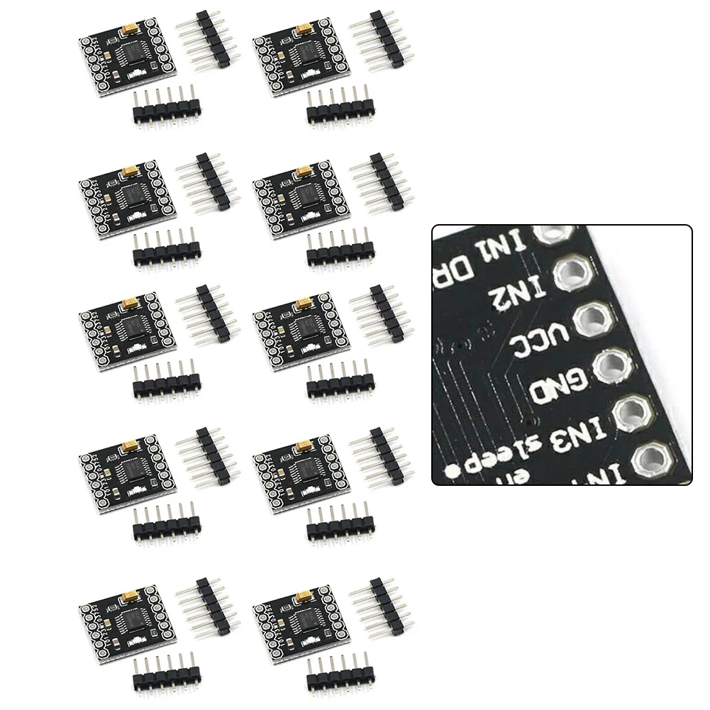10PCS DRV8833 Dual-Channel DC Motor Driver Module Board For Drive Two DC Geared Motors 1.5A 3V-10V H-Bridge 4-Wire Step Motor