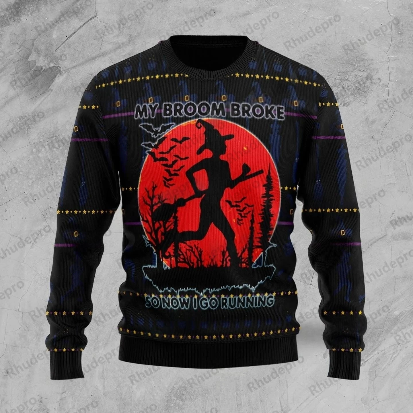 PLstar Cosmos Skeleton Pumpkin Halloween 3D Printed Mens Ugly Christmas Sweater Winter Unisex Casual Knit Pullover Sweater