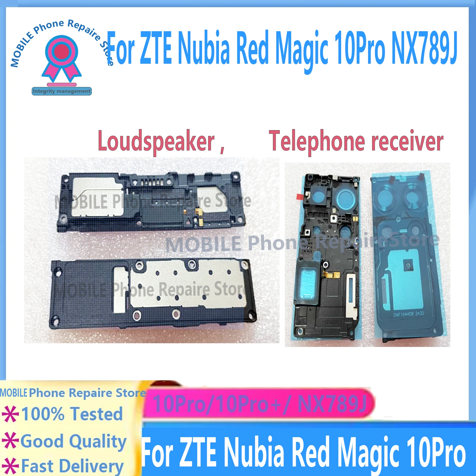 Best Working Sound Buzzer Ringer Lower Bottom Loudspeaker For ZTE nubia RedMagic 10Pro NX789J Loud Speaker Phone Flex Cable Asse