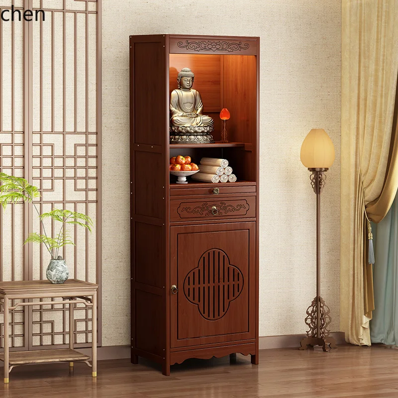 vertical cabinet God of Wealth table incense case Guanyin table for household non-solid wood throne table