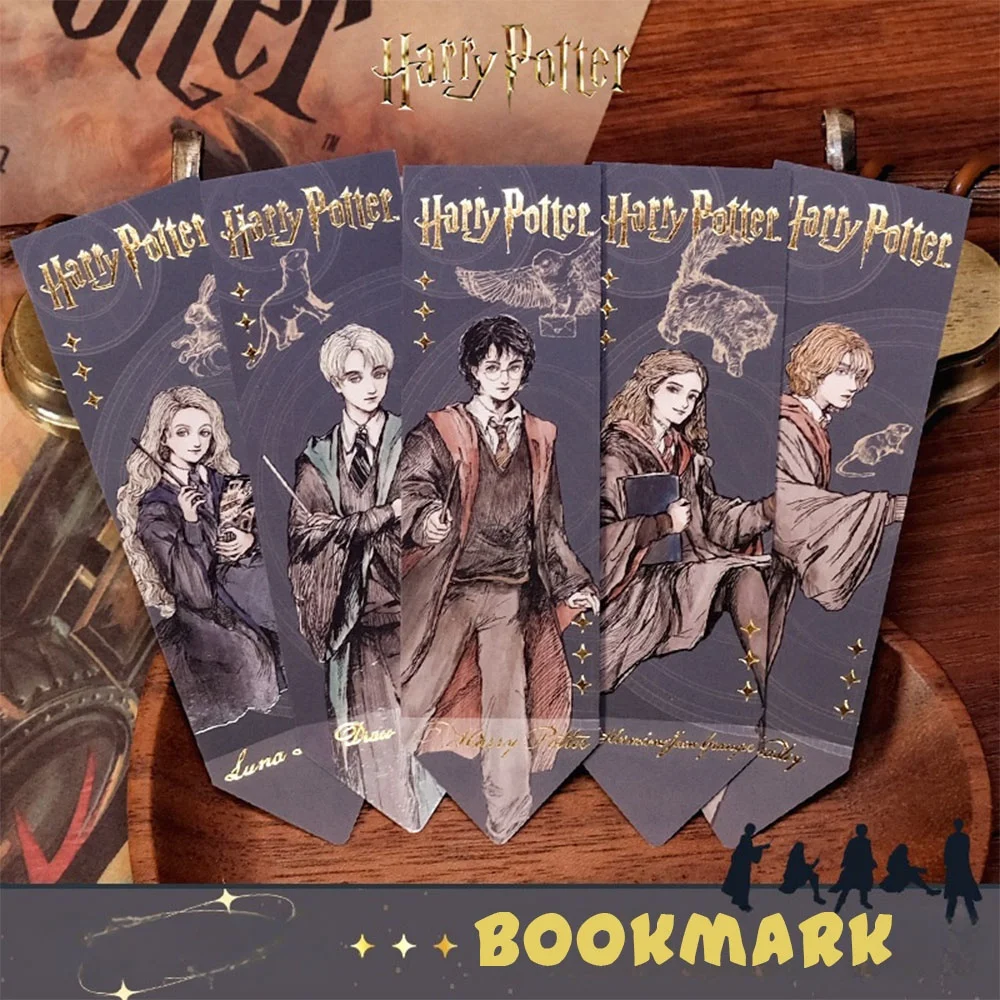Genuine Harry Potter Reading Bookmark Hermione Ron Notebook Book Luggage Decoration School Student Supplies Women Gifts