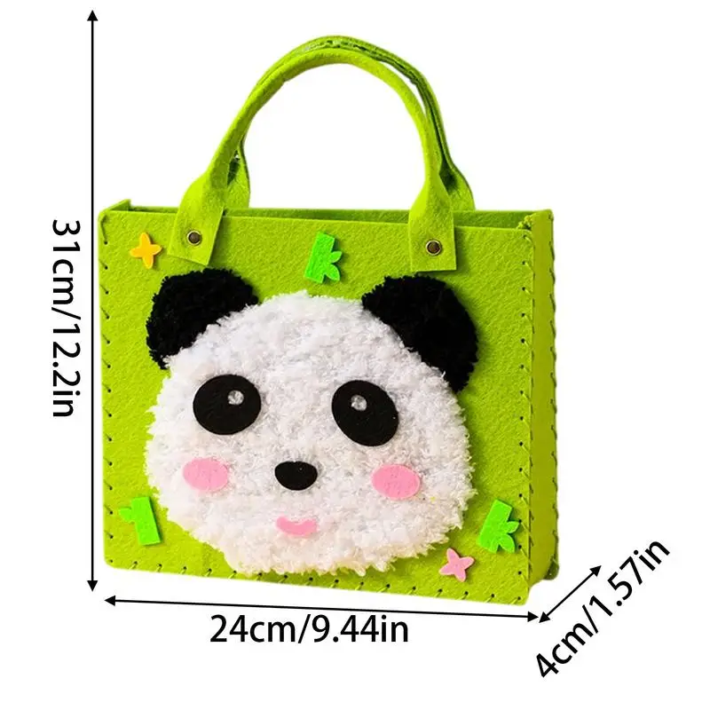 Borsa per animali in tessuto non tessuto Accessori per borse fatte a mano carini Set da cucito per bambini portatili Divertenti forniture per la decorazione domestica