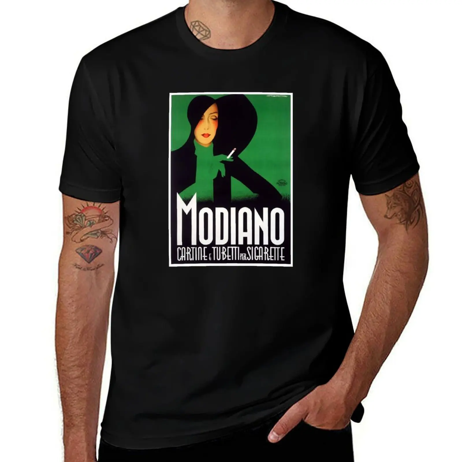 Modiano Italy Vintage Poster Restored 1935 T-Shirt Industrial Work Tee Shirt T-Shirt