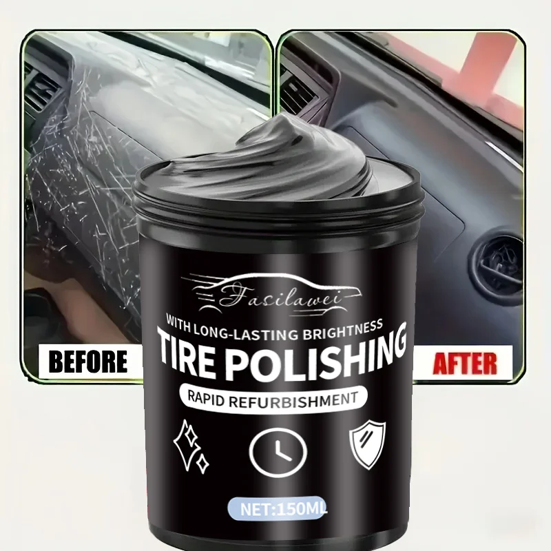 

NEWAll-in-One Средство для восстановления черного пластика и кожи — крем для ремонта салона автомобиля с коррекцией цвета, глянцевым полировкой, защитным фильтром