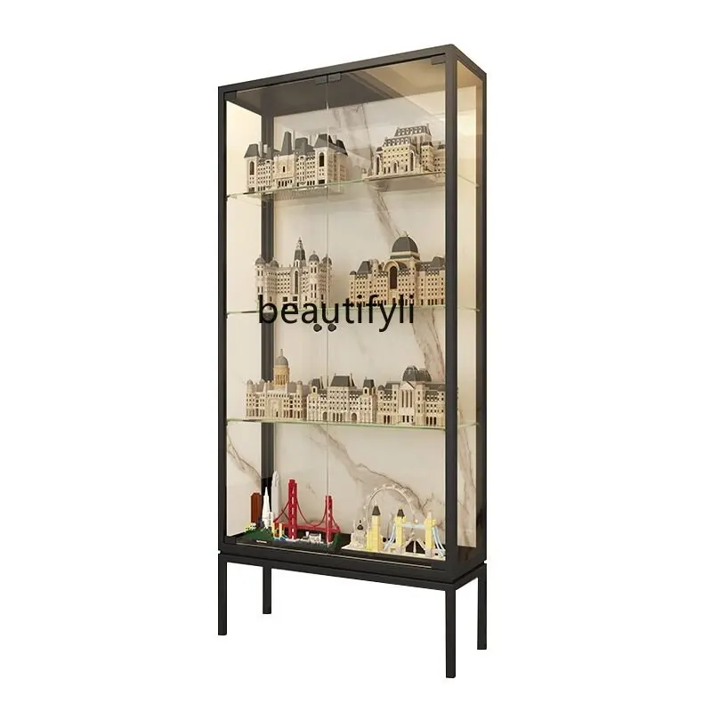 

Display Glass Cabinet Transparent Gift Cosmetics Model Light Luxury Display Showcase Household glass cabinet