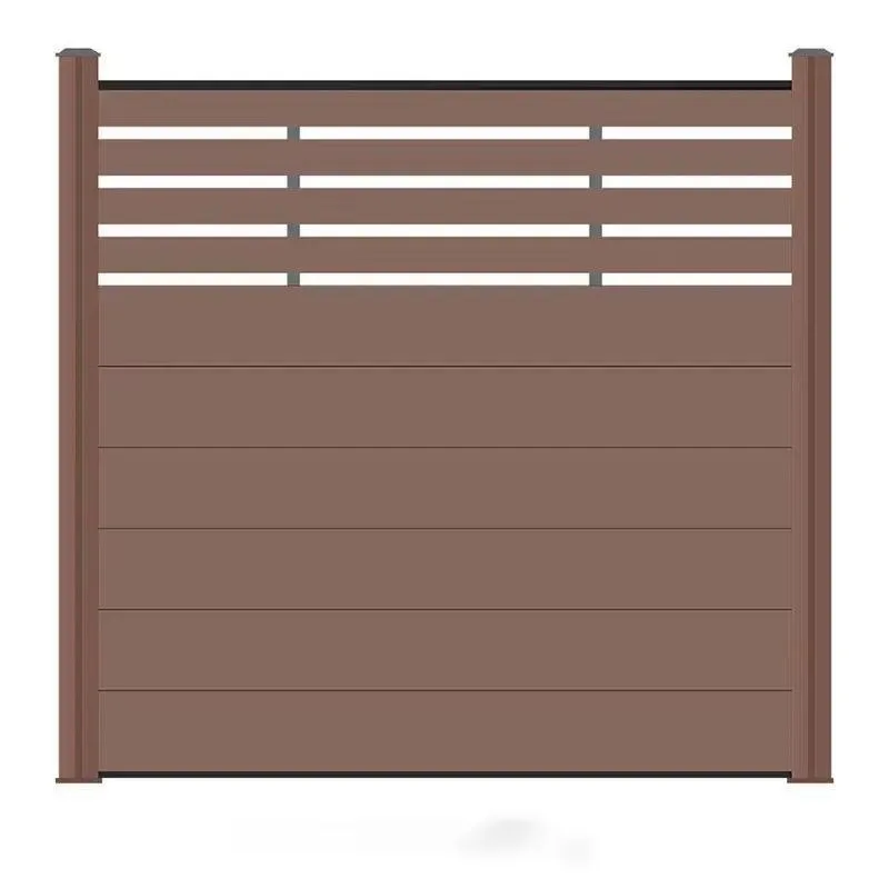 Outdoor WPC Fence Guardrail for Villa Garden Modern Design Anti-corrosion Waterproof Windproof Eco-friendly Flame Retardant
