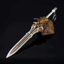 20cm God of War Blade of Olympus Weapon Kratos Zeus Anime Peripheral Samurai Sword Metal Weapon Model Keychains Crafts Gift Toys