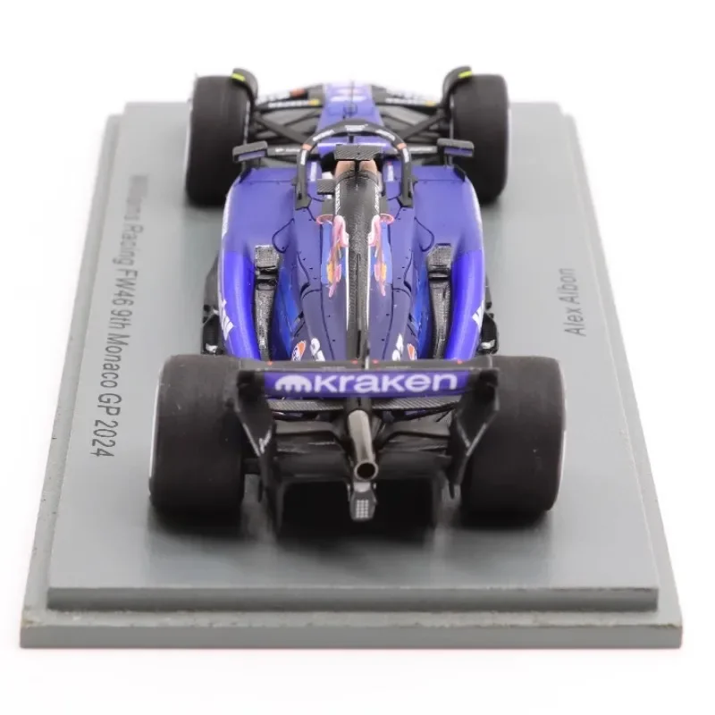 Spark 1/43 Williams FW46 Alkin Monaco Prize 2024 Hars automodel, kindercollectie decoratie, een vakantiecadeau voor kinderen.