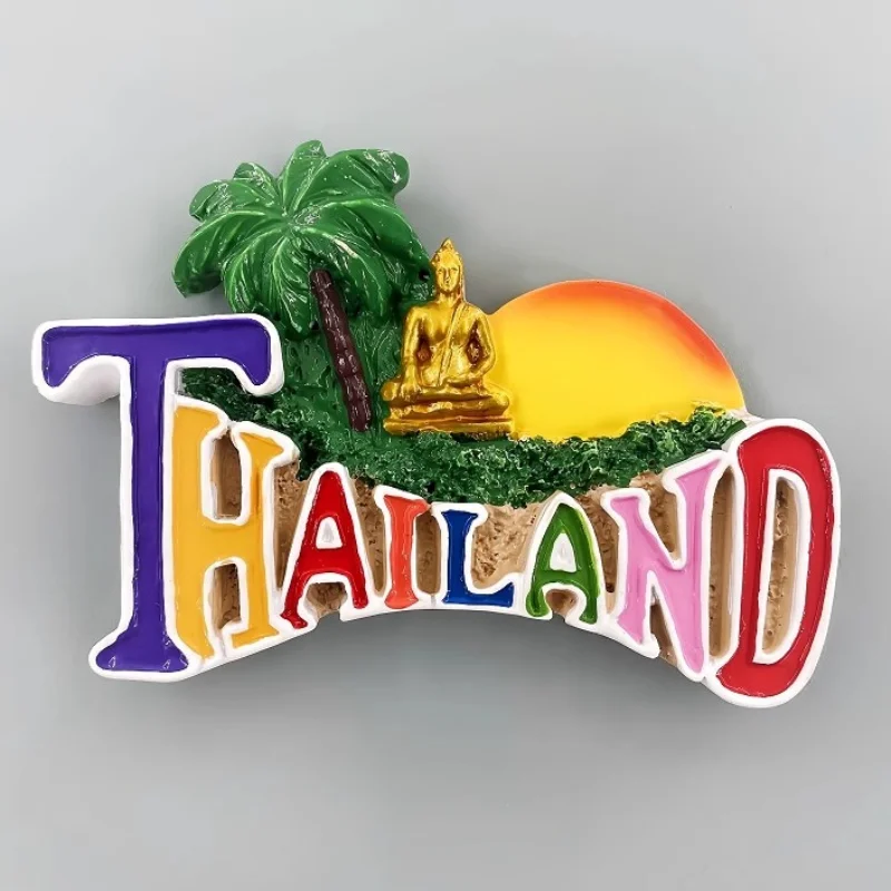 تايلاند الهدايا التذكارية فوكيت ملصقات الثلاجة الهدايا التذكارية السفر Similan Bangkok Chiang Mai Krabi مغناطيس الثلاجة هدايا الزفاف #2