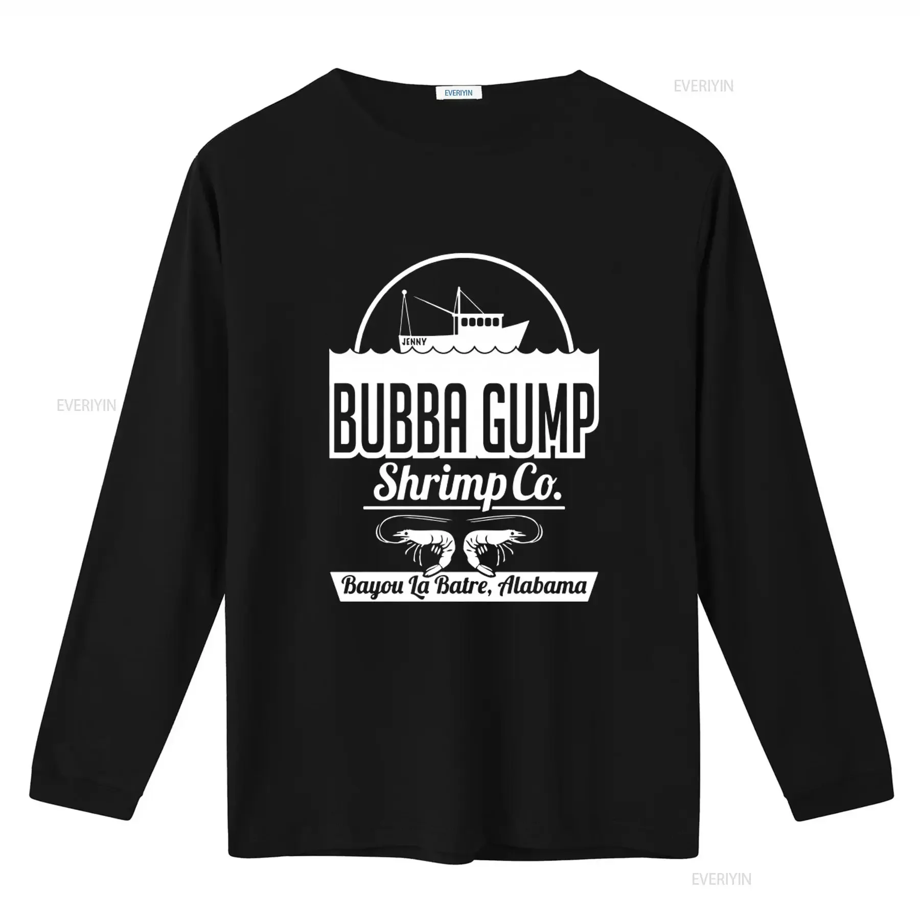 Forest Gump Bubba Shrimp Co T Shirt for  vintage Washed fashion Stylish homme designer clothes Versatile streetwear graphic