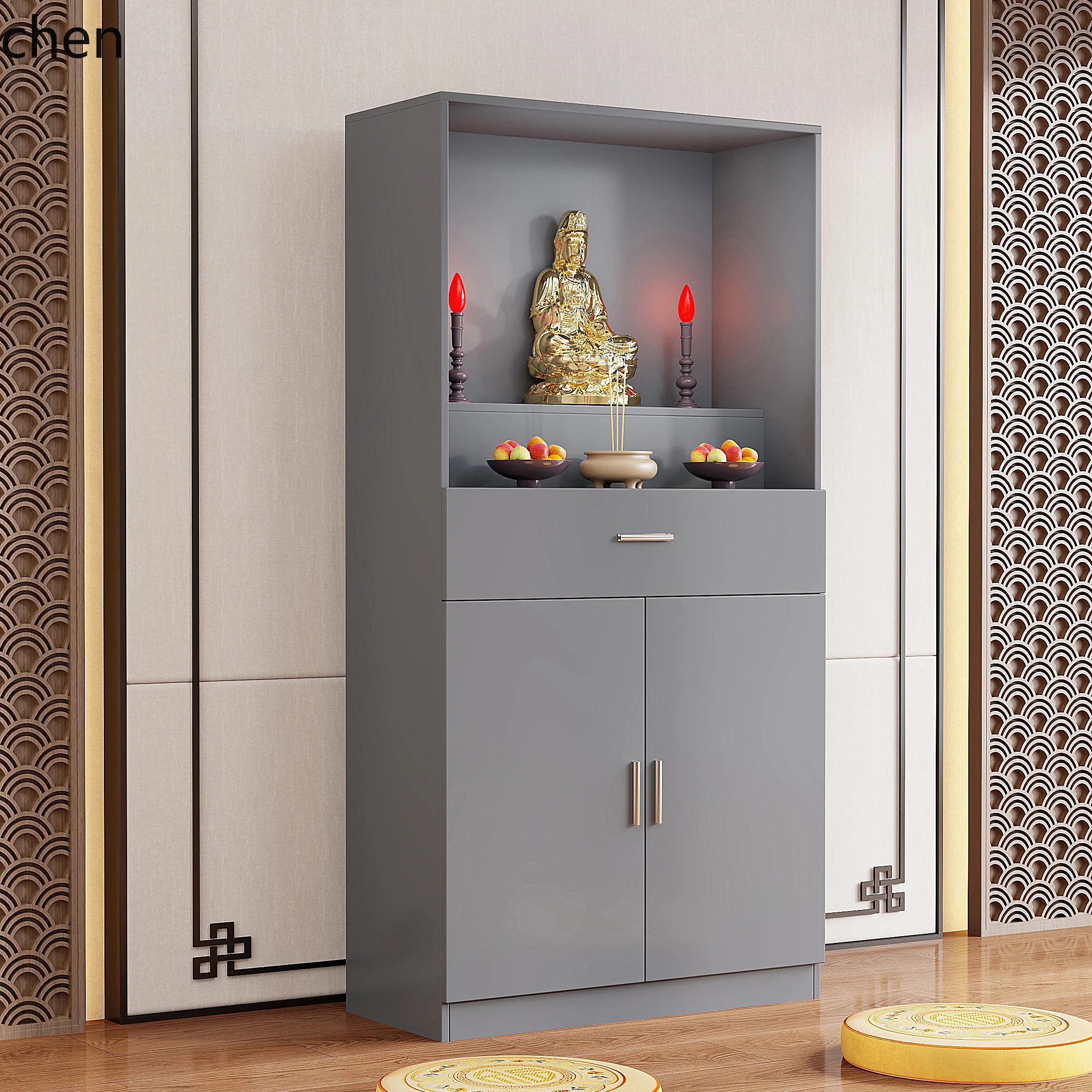 a6 economical offering table Shinto  standing offering table Shinto shrine of God of Wealth statue cabinet
