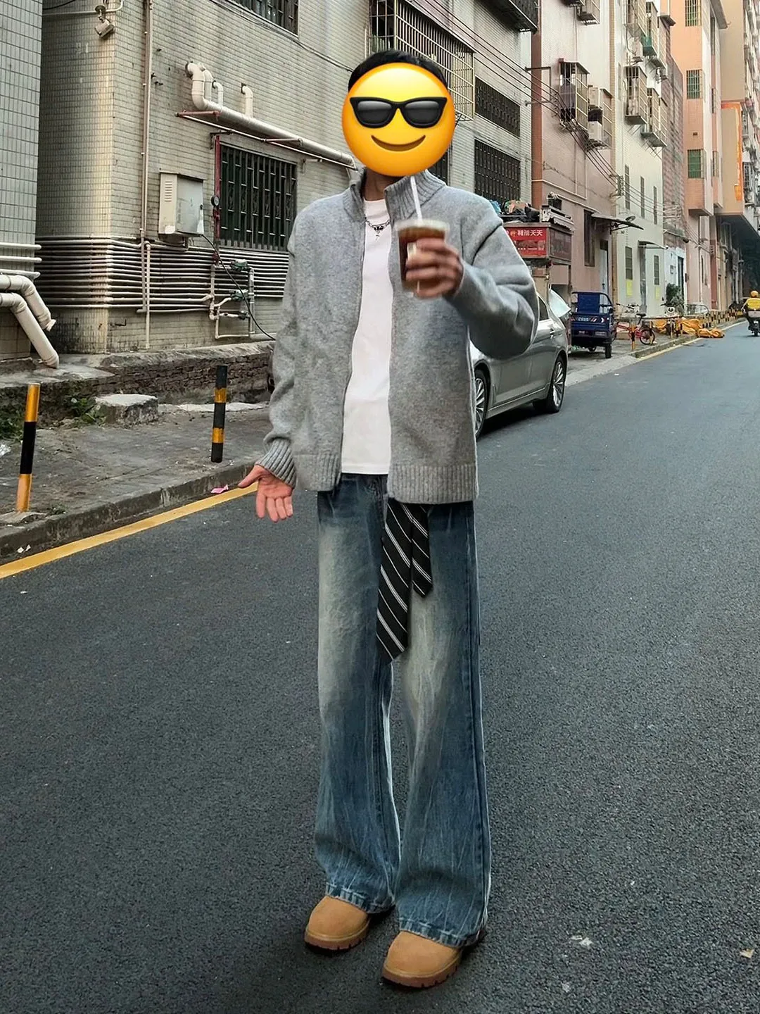 

Мужские джинсы Wang Anyu прямого кроя, винтажные, с эффектом потертости, расклешенные, повседневные, комфортные, на все сезоны, стиль Cleanfit, на молнии