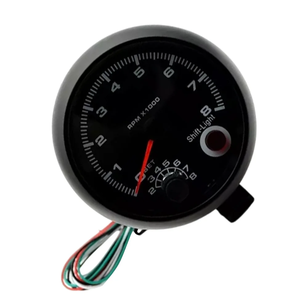 Universal 8000RPM Black Digital Speedometer Car Tachograph Car Tachoscope Gauge Revolution Meter