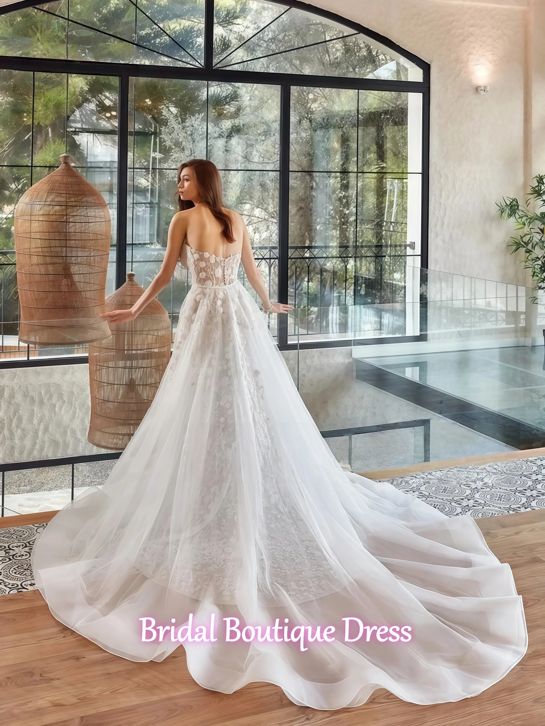 Personalizzato staccabile 2 in 1 abito da sposa a sirena che borda pizzo ricamo innamorato tromba abiti da sposa treno Vestido De