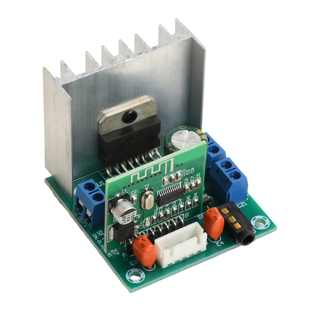 AC/DC 7-12V Modul Amplifier Bluetooth 2.0 Saluran 15Wx2 Modul Amplifier Audio Chip TDA7297 Stereo Hi-Fi