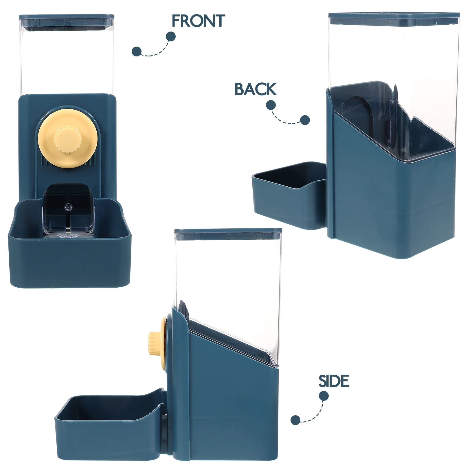 

Durable PP Pet Feeder Automatic Bunny Feeder No Smell Easy to Assemble and Clean Small Pets Food Container Hamster Cage