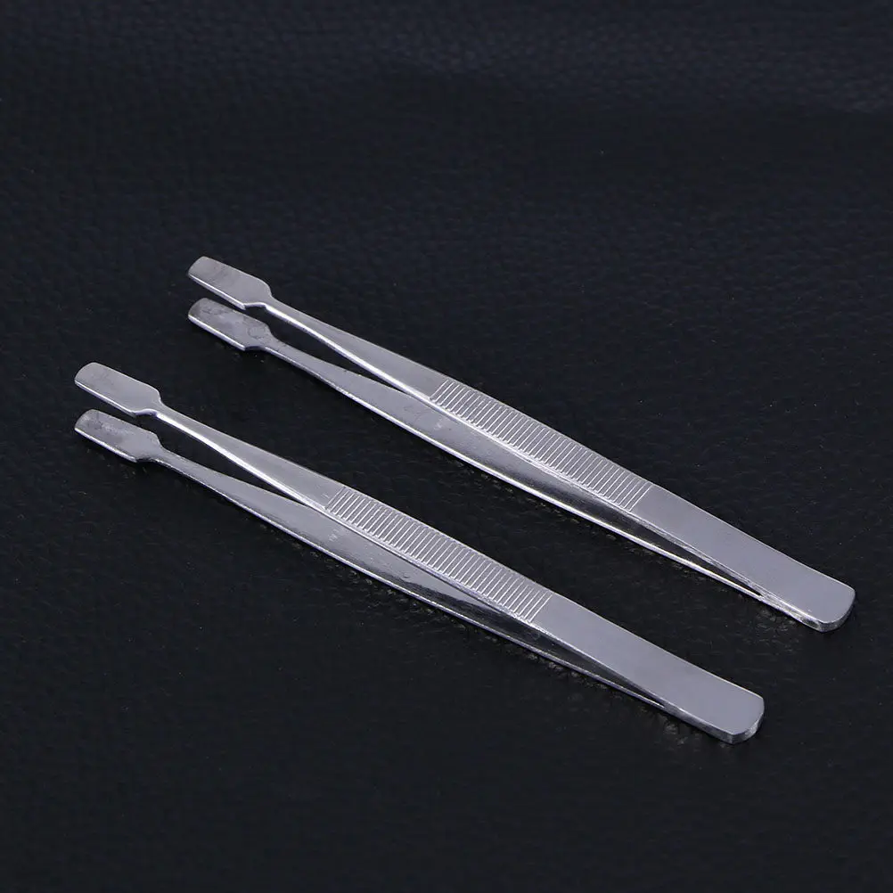 3Pcs Heavy Duty Stamp Tweezer Stainless Steel Corrosion Resistant Lightweight Easy Grip for Stamp Collection Bead Crafting False