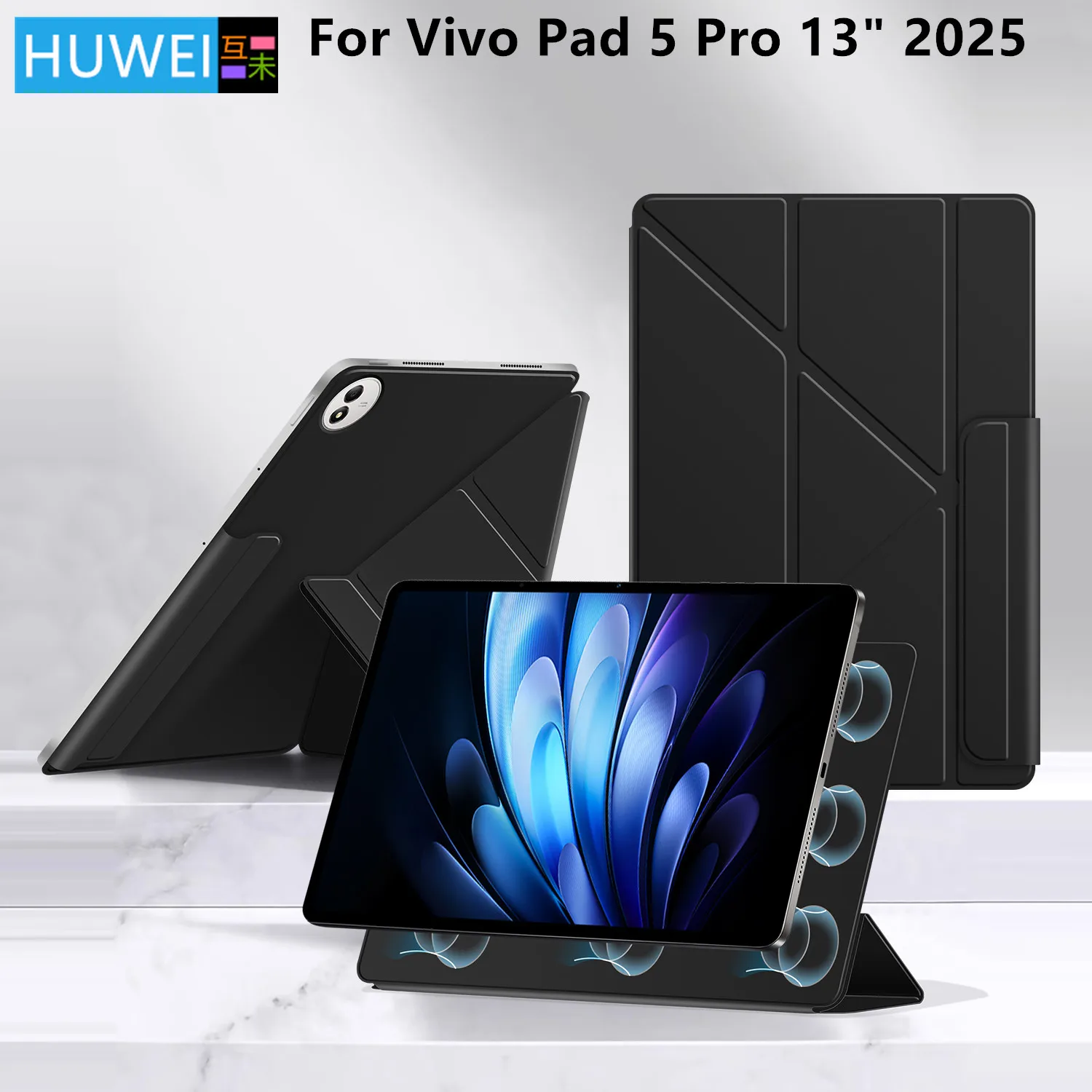 Магнитный чехол для Vivo Pad 5 Pro 13 дюймов 2025 VIVO Pad5 Pro 13 дюймов PA2573 Подставка для планшетного ПК Smart Book Cover Shell Auto Awake & Sleep