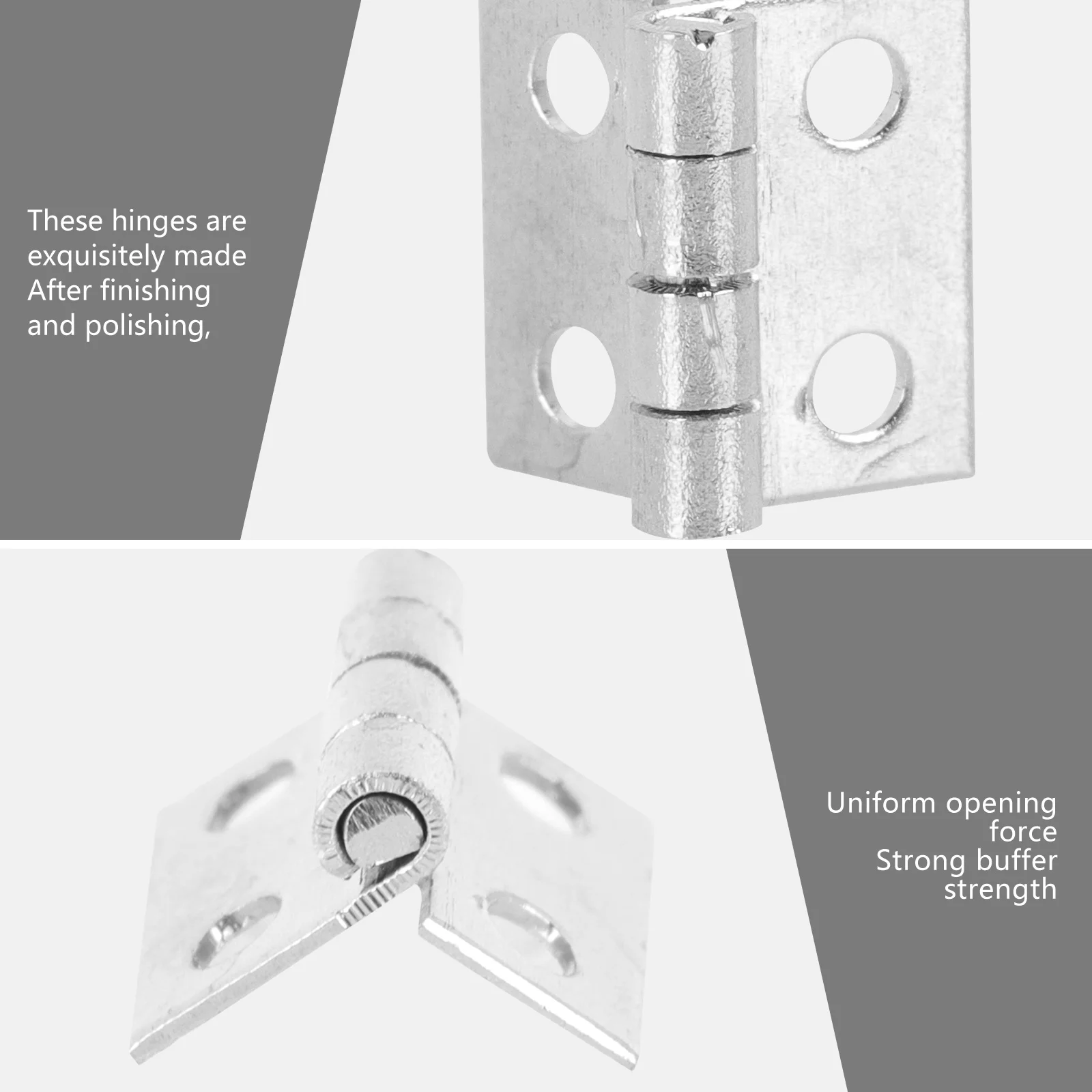 

100Pcs Mini Hinges Strong Buffering Uniform Opening Closing Strength Wooden Box Jewelry Case Wooden Box Hinges