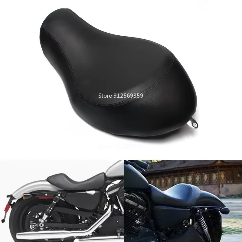 Wide Low-Pro Solo Seat For Harley Sportster XL883 1200 N 48 2005-2013 Black