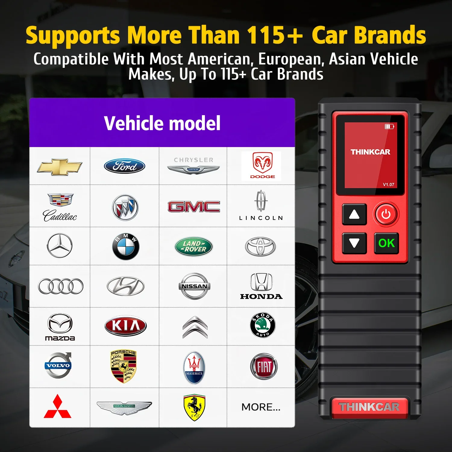 Thinkcar ThinkTPMS G2 TPMS Sensor Car Tire Pressure Monitoring System Diagnostic Tools Code Reader OBD2 Bluetooth