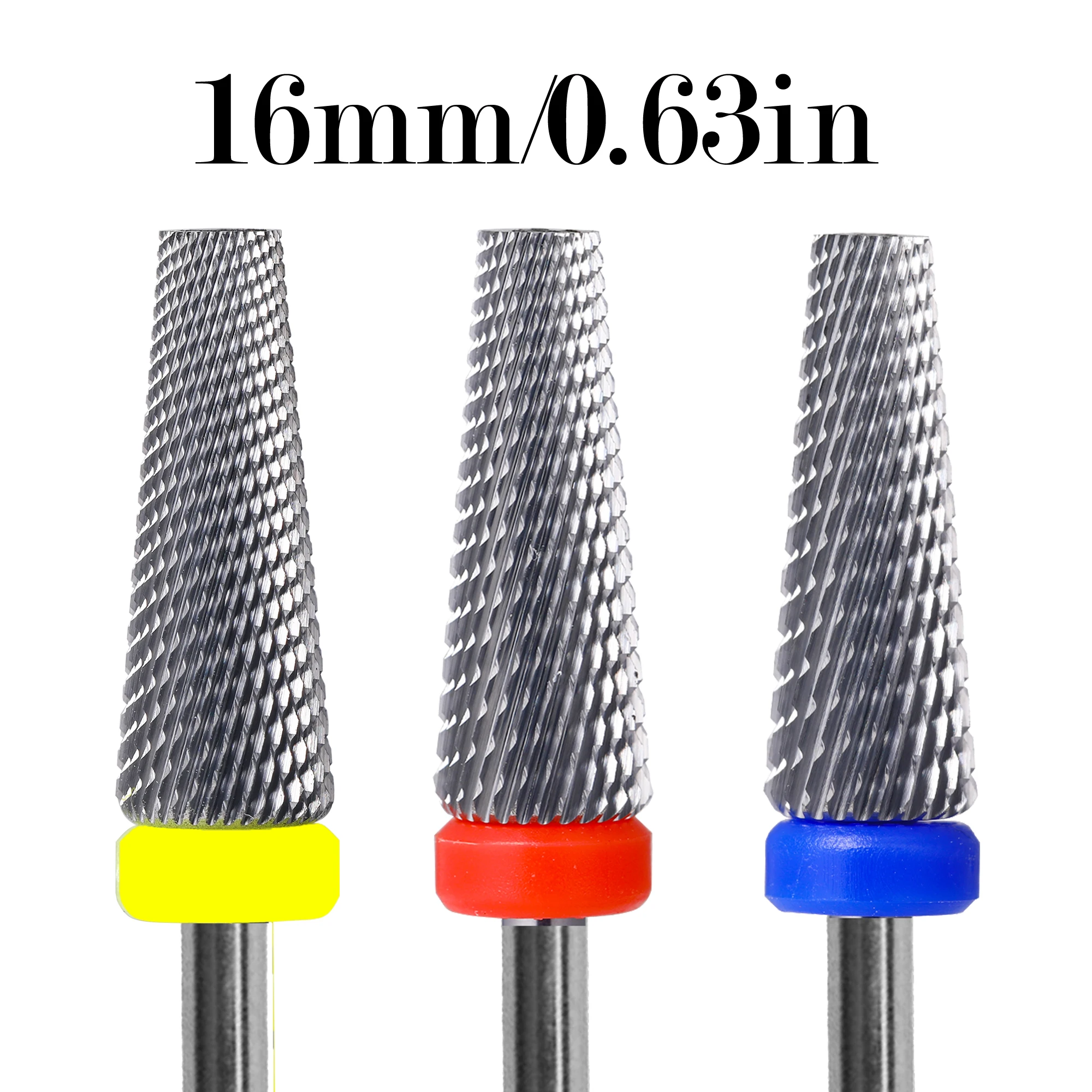 RolinStar 16mm Length * 6mm Width Trapezium Tapered Original Barrel Tungsten Steel Carbide Nail Drill Bit for Electric Dremel