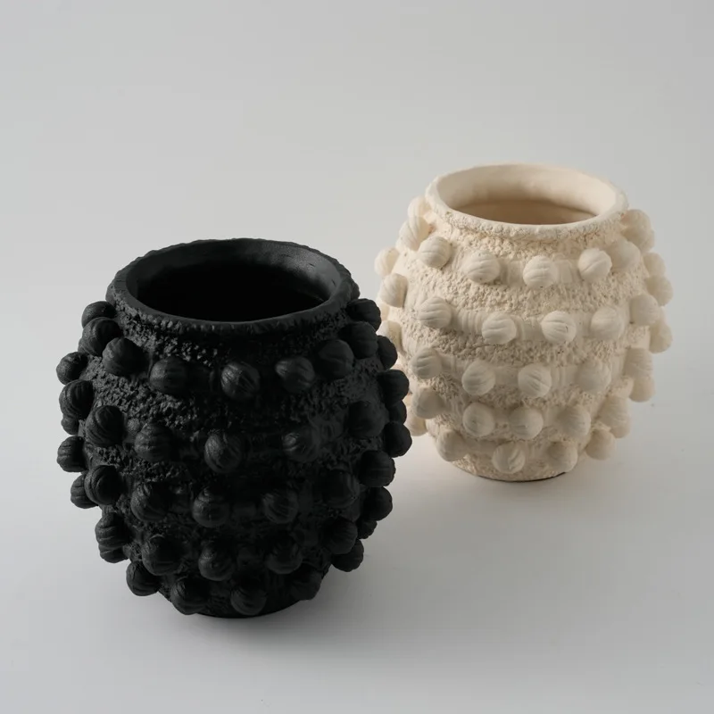 Wabi Sand Wind New Chinese Creative Ceramic Handmade Float Vase Home Furnishing, Living Room Art Flower Arrangement Pottery Pot