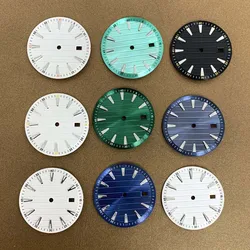 New 33.5mm Watch Dial Green Luminous Watch Faces Men's Watch Replacement Parts for NH35/NH36/4R/7S Movement