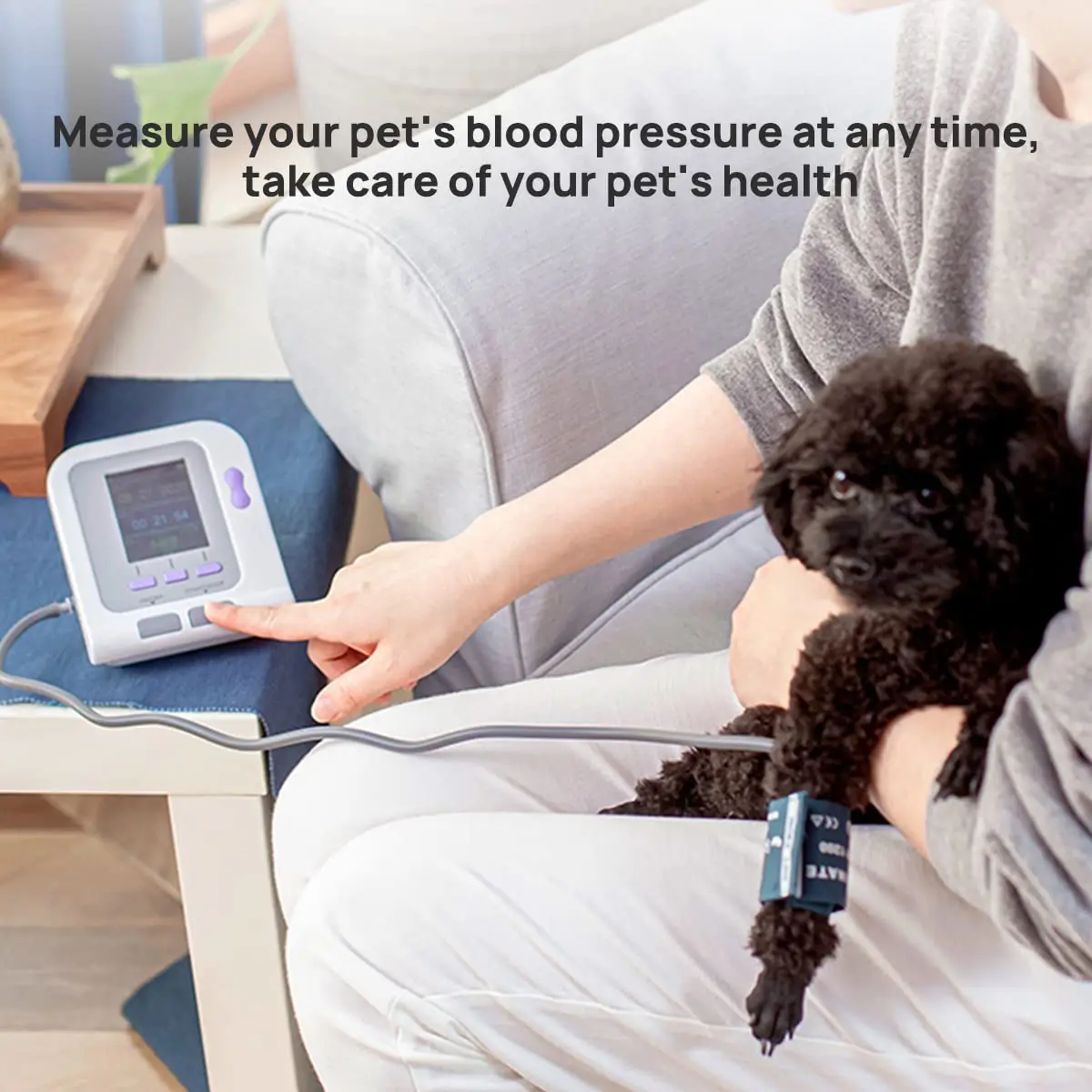 CONTEC08A-VET Digital Blood Pressure Monitor Veterinary Digital Sphygmomanometer Animal NIBP+SPO2 Probe