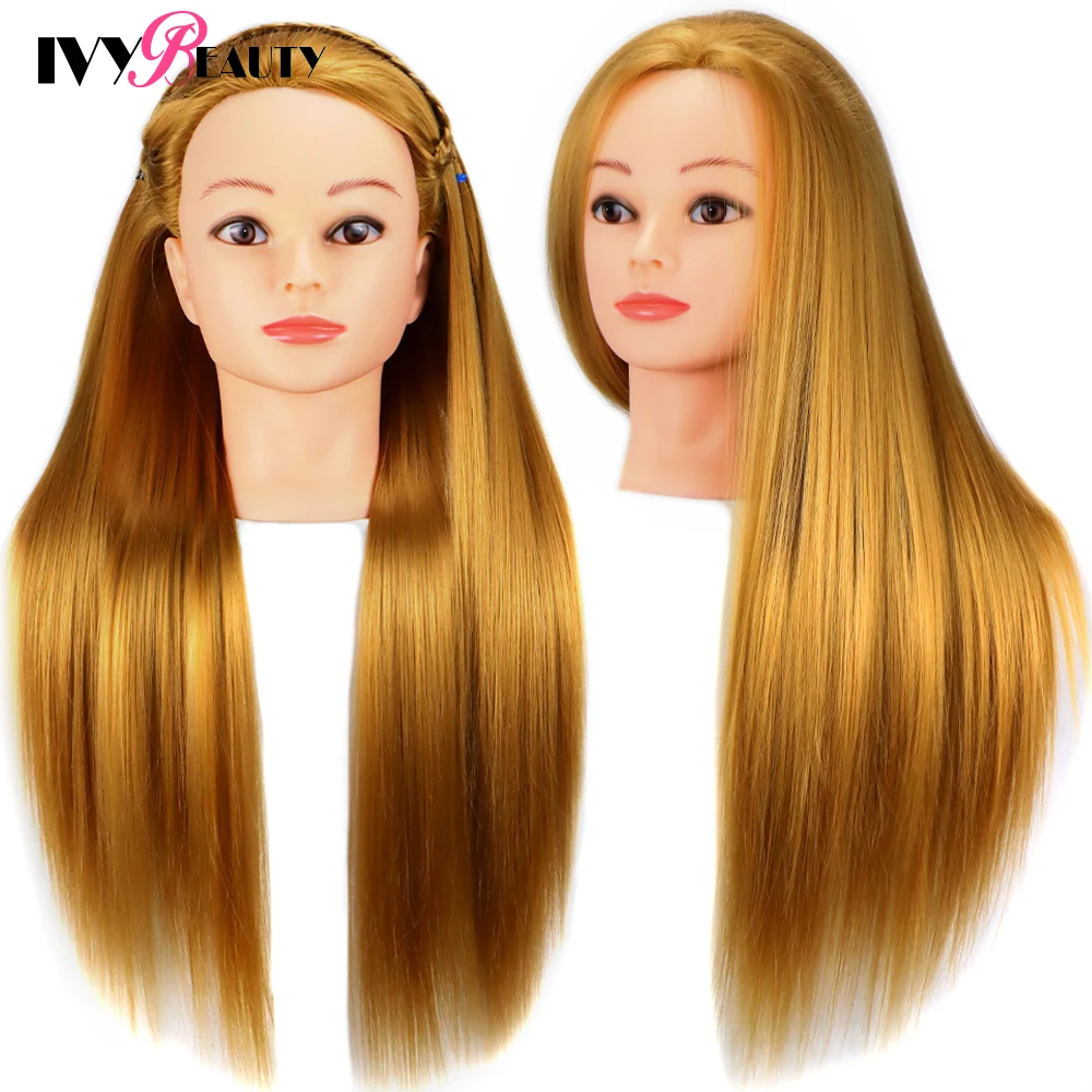 New Professional Styling Head Synthetic Mannequin Hair For Dolls Head Hairdresser Training Cosmetology Head With Diy BraidingSet