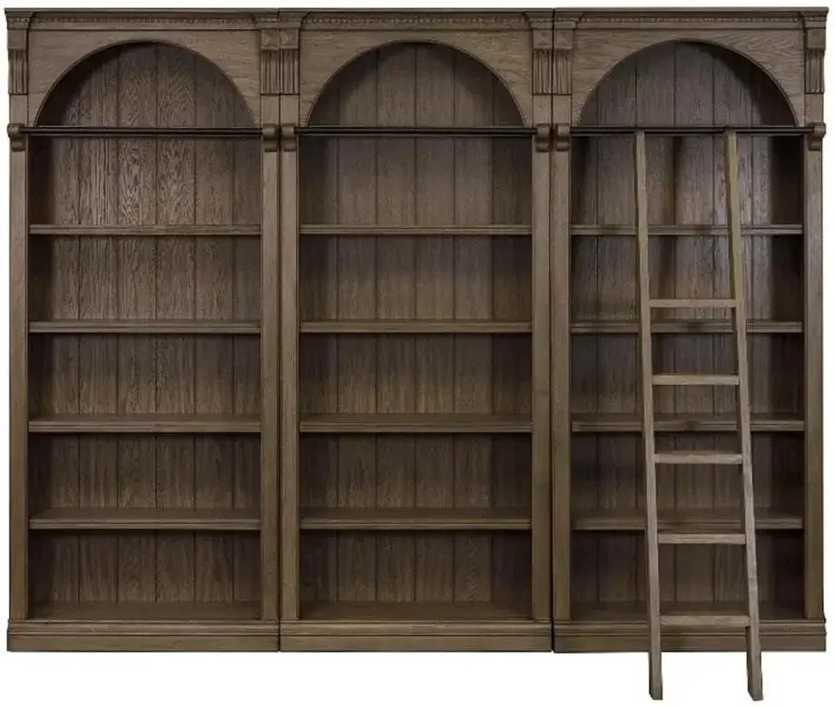 Wood Bookcase Wall Ladder Office