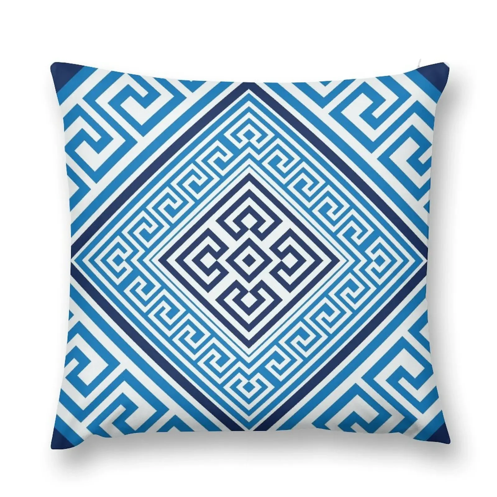 

Greek Key Ornament - Santorini -Rhombus #2 Throw Pillow Christmas Pillow Cases Rectangular Cushion Cover pillow