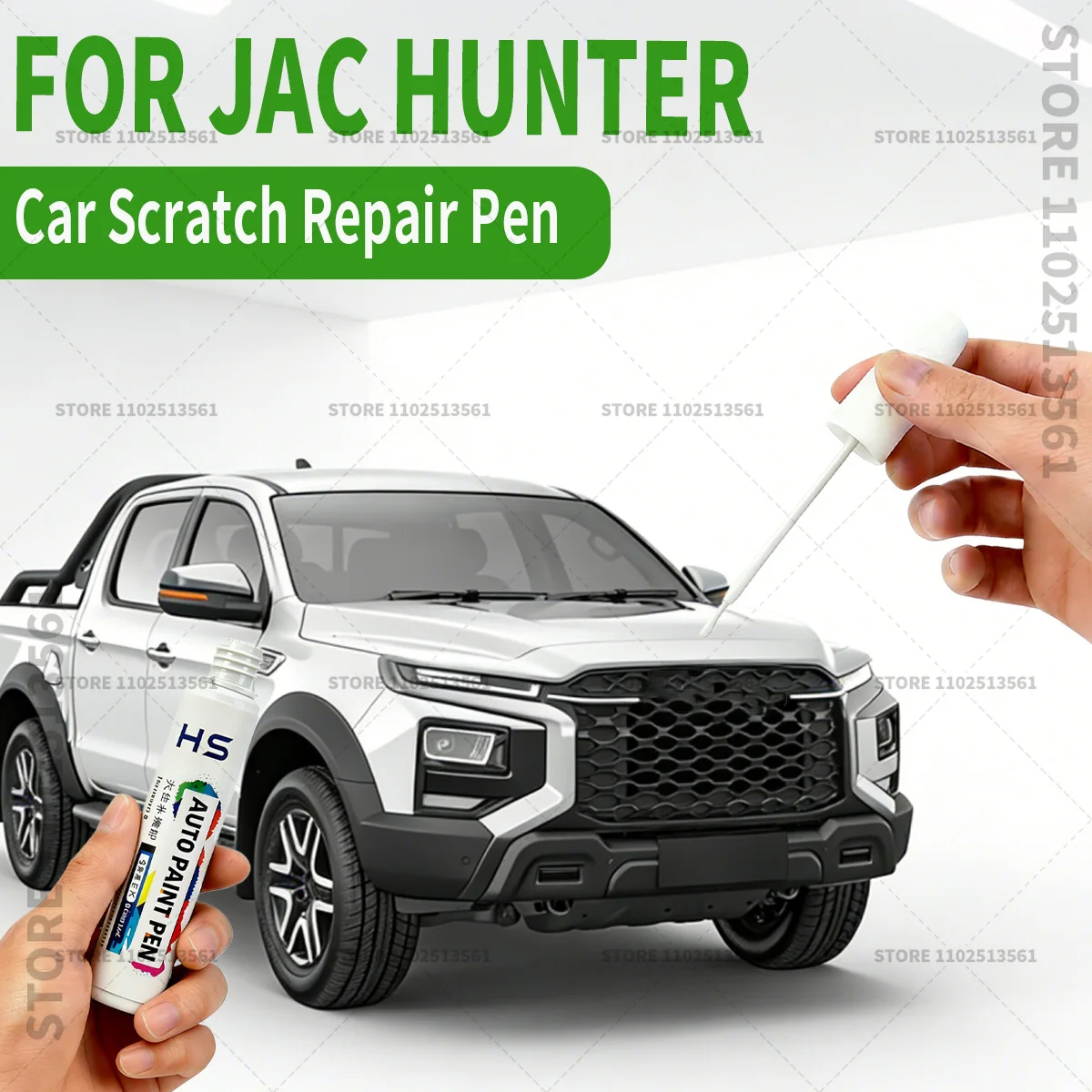 Car Paint Repair Pen Touch Up Scratch Remover DIY Auto Accessories Cool Black Blue 028 Silver Grey Lafite Red For JAC Hunter