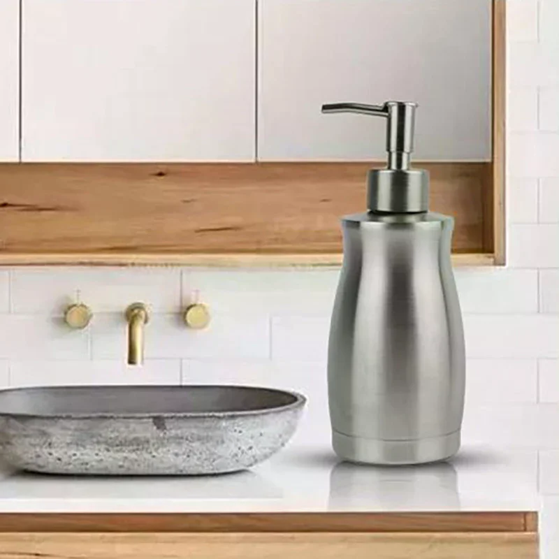 

Brushed Stainless Steel Countertop Soap Dispenser Rust and Leak Resistant Hand Soap Pump for Kitchen Countertops and Bathroom